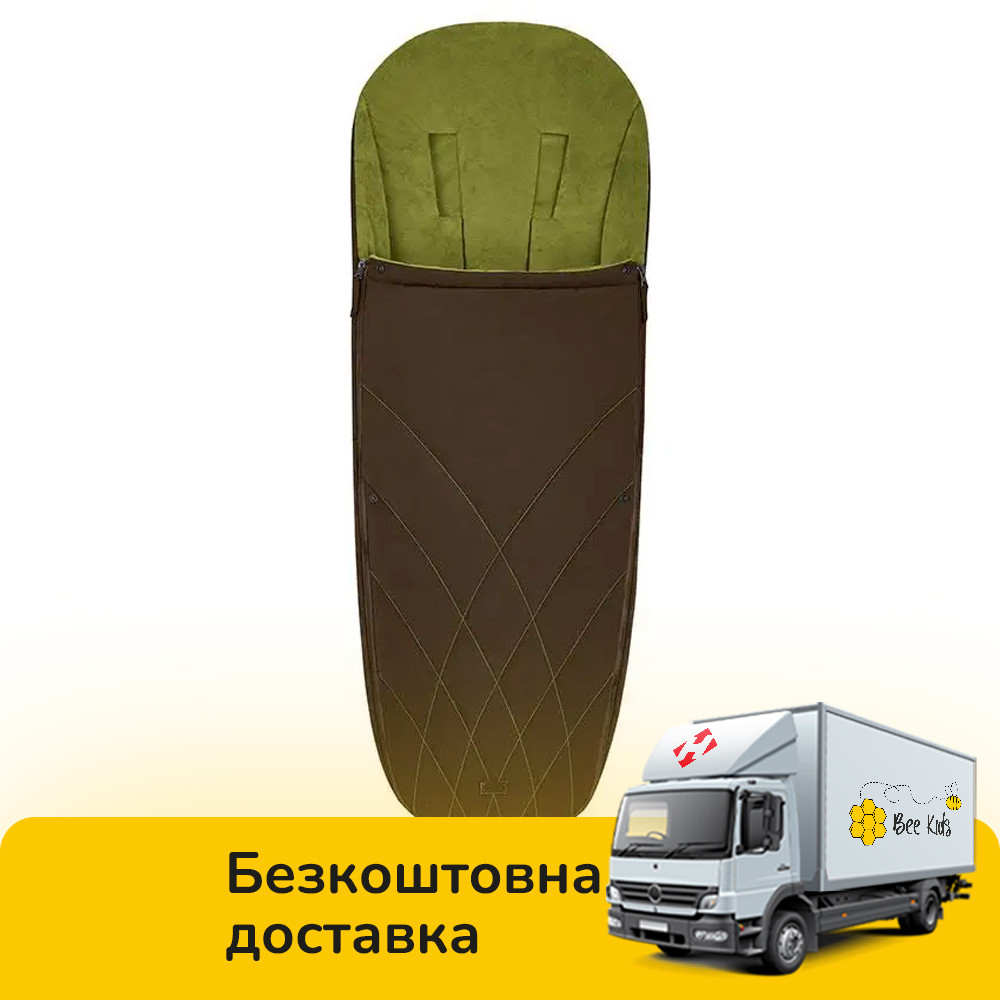 Чохол для ніжок Footmuff Cybex Platinum Khaki Green | Конверт у візок, фото 1