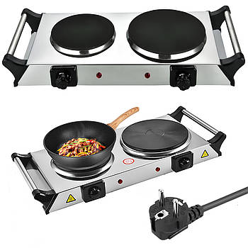 Настільна плита двоконфорочна 2500W, від 220В, BM-HD04ST / Кухонна плита електрична / Електроплита