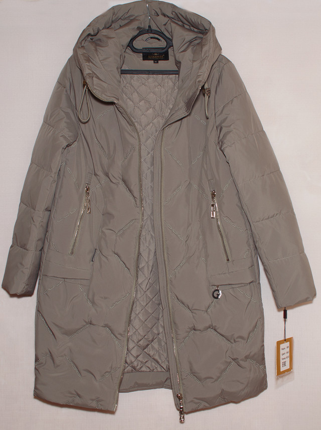 Куртки жіночі зимові великих розмірів простебана зимова довга куртка пальто