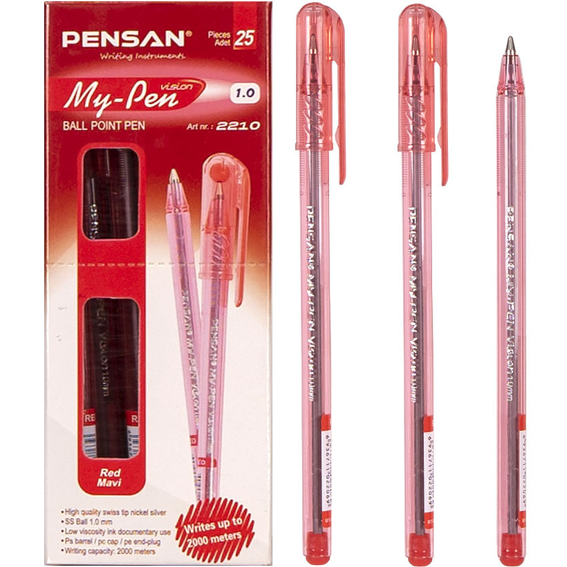Ручка масляна " MY-PEN P 2210 червона