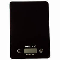 Кухонні ваги Sokany SK-19027B електронні до 5 кг чорні