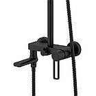 Душова система універсальна Qtap Taurus на три споживачі (з виливом) QTTAU111BLM45666 Black Matt, фото 3