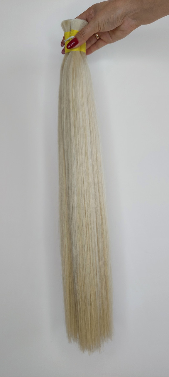 Волосся для нарощення, тотал блонд 50 см 100гр, фото 1