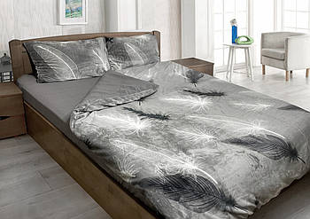 Комплект постільної білизни мікрофібра+бязь ТЕТ-@-ТЕТ Перо 3Д (полуторний розмір)
