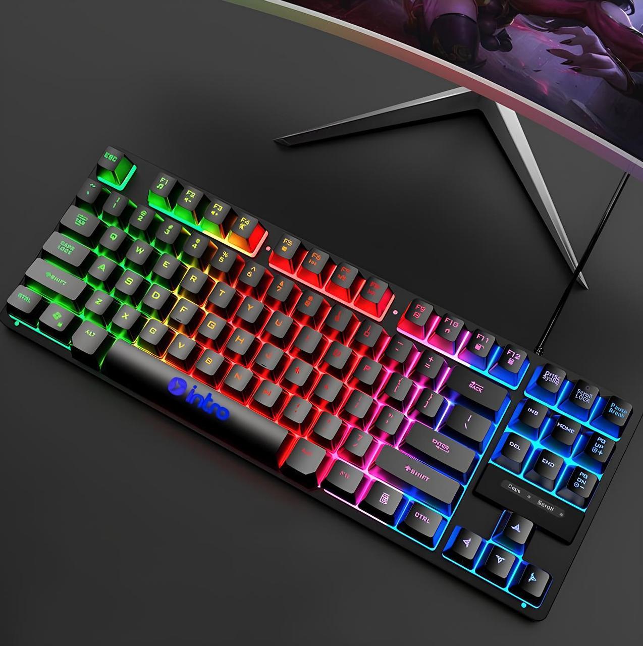 Клавіатура з LED RGB підсвіткою Intro DX-750 Black, фото 1