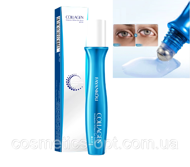 Есенція-ролер для очей з колагеном від зморшок Fayankou Collagen Moisturizing Eye Essence, 15 ml