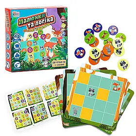 Настільна гра "Малюнки та логіка. Лісові звірята" | 4Fun Game Club (UKB-B 0032)