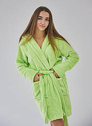 Халат махровий жіночий короткий ЛАЙМ 1026