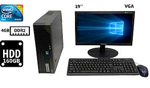 Комплект | Комп'ютер Fujitsu Esprimo E5730 E-Star4/Core 2 Duo E8500 3.16GHz/4GB DDR2/HDD 160GB | Монітор 19'' Samsung E1920 Б/В