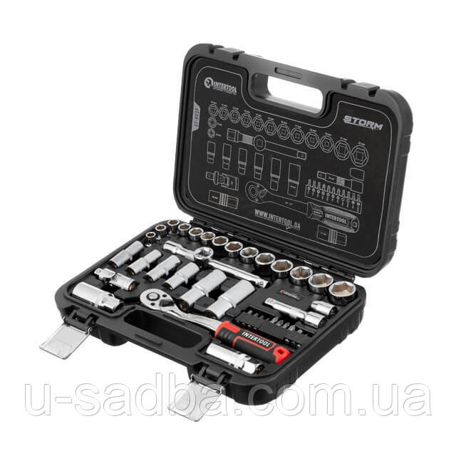 Набір інструментів 3/8", 39 од., Cr-V STORM INTERTOOL ET-8039 - фото 1 - id-p1357839809