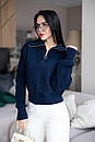 Жіночий однотонний светр із коміром-стійкою на блискавці (р. 42-46) 4sv3377, фото 2