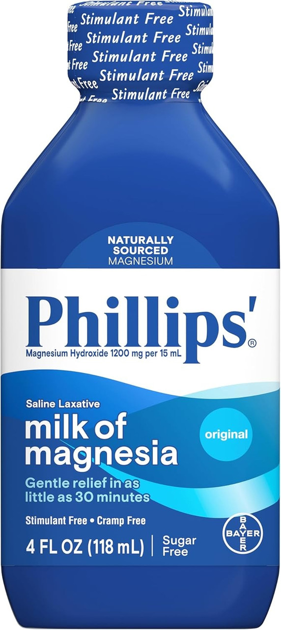 Phillips' Milk of Magnesia, Молоко магнезії, проносне, оригінал, 118 мл