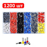 Набір 1200 шт - обтискні наконечники - ізольовані мідні клеми для проводів