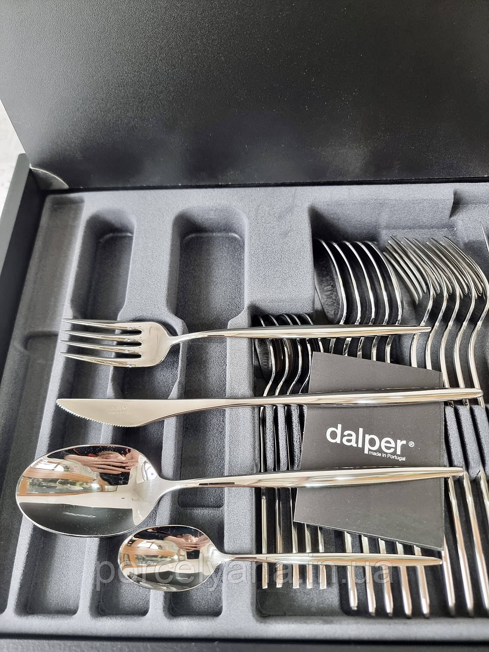 Набір столових приладів 24 пр Dalper Cosmos shiny в дерев'яній коробці, фото 1