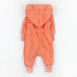Ромпер із шапочкою дитячий на флісі Juicy peach зріст 86 см (12 - 18 місяців) Malena Персиковий, фото 3