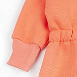 Ромпер із шапочкою дитячий на флісі Juicy peach зріст 86 см (12 - 18 місяців) Malena Персиковий, фото 6