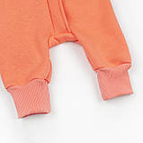 Ромпер із шапочкою дитячий на флісі Juicy peach зріст 86 см (12 - 18 місяців) Malena Персиковий, фото 7