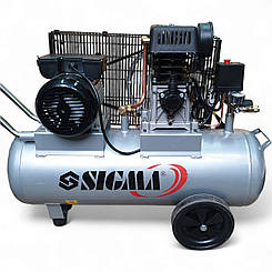 Компресор повітряний ремінний 2.5 кВт 335 л/хв 10бар 50 л SIGMA 7044121
