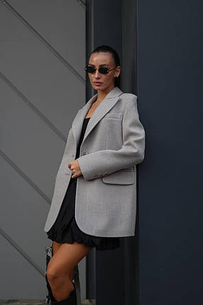 Жіноче кашемірове пальто-жакет вільного крою з коміром відкладним Gs2703, фото 1