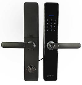 Розумний замок PES Patron зі сканером відбитка пальця і Wi-Fi модулем Black