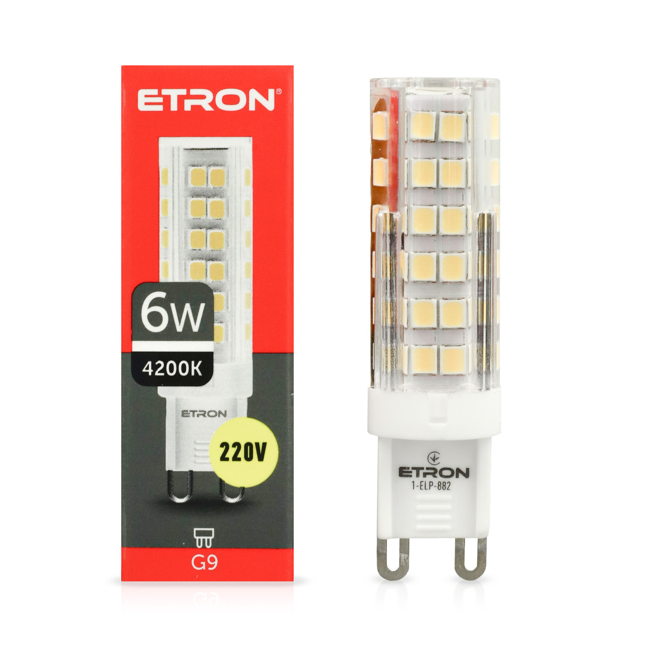 Світлодіодна LED лампа ETRON 1-ELP-882 G9 6W 4200K 220V денне світло, фото 1