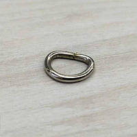 Напівкільце металеве напівкругле для сумок та рюкзаків 1 см. Колір - срібло