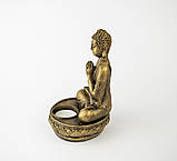 Підсвічник Будда (молиться) 20х12х12 см бронзовий, фото 4