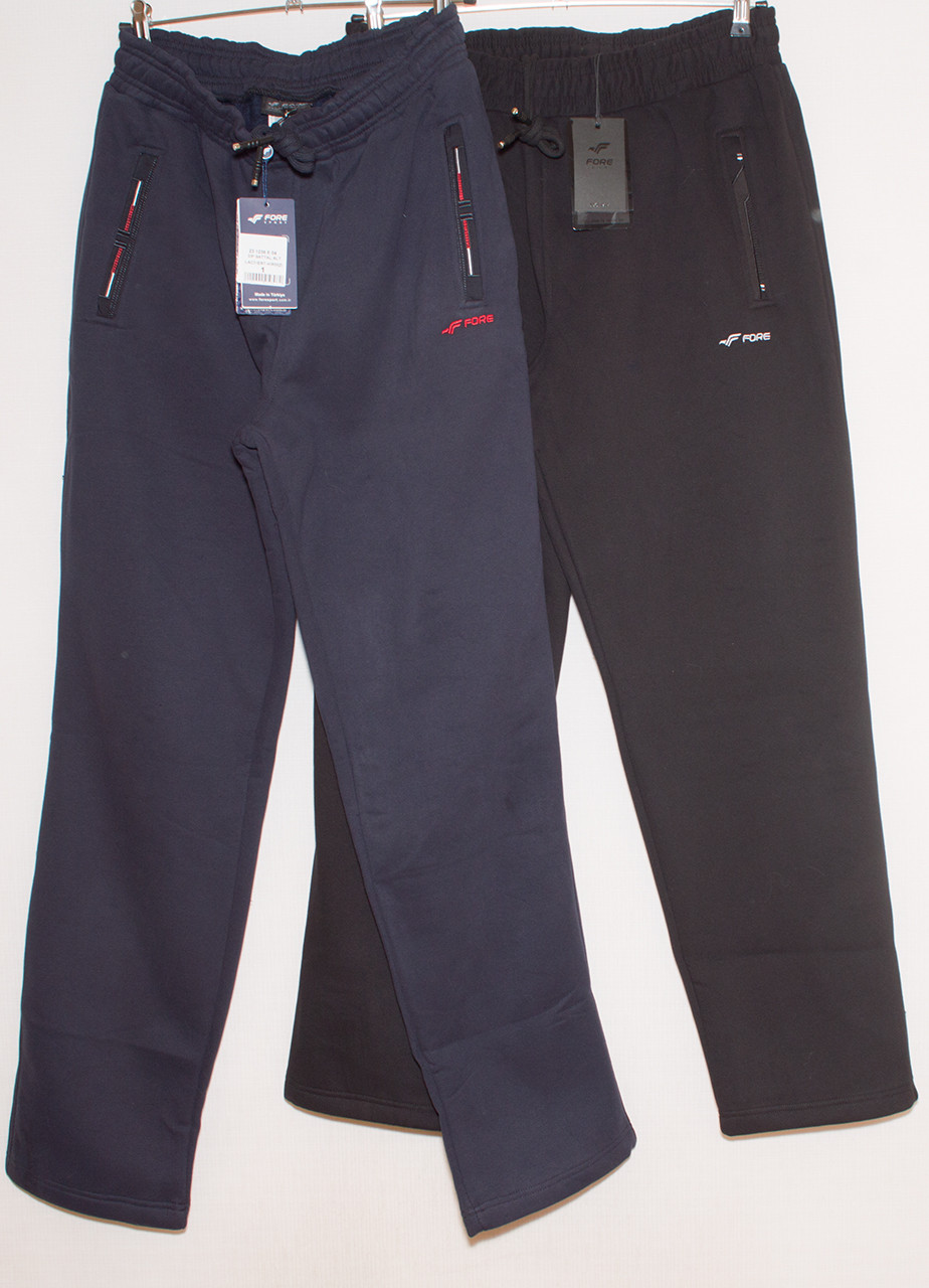 Великі спортивні штани зимові чоловічі сині, чорні 3XL,4XL,5XL,6XL,7XL Fore