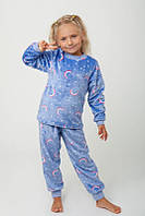 Пижама для девочек махра, голубая тм Авекс