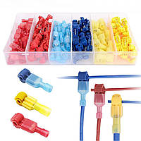 Набір швидкороз'ємних Т-подібних з'єднувачів відгалужувачів проводів 3 види МТ-1 МТ-2 МТ-3 - 120 штук