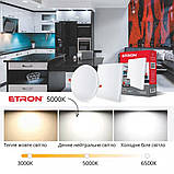 Світильник точковий 36W 5000К ETRON Downlight 1-EDP-668 квадратний білий, фото 5