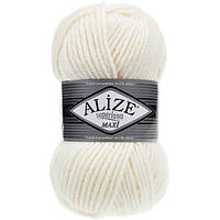 Пряжа для в'язання Alize Superlana maxi. Колір - 62 молочний