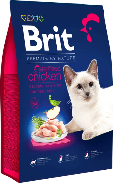 Сухий корм для стерилізованих котів Brit Premium by Nature Cat Sterilised 8 кг