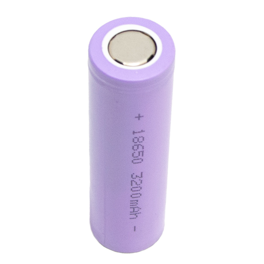 Акумуляторна батарейка 18650 3200 mAh Бузкова, літій іонна батарея (акумулятор)