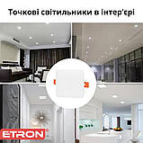 Світильник вбудований 36W 5000К ETRON Downlight 1-EDP-668 квадратний білий, фото 6