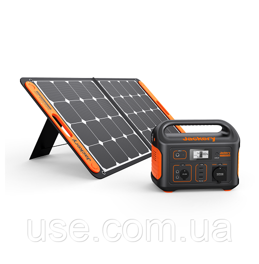 Портативна електростанція для дому, 500 W, Вт, Jackery, 1 розетка, сонячна панель 100 Вт, для квартири