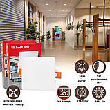 Світильник точковий 36W 5000К ETRON Downlight 1-EDP-668 квадратний білий, фото 2
