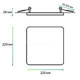 Світильник точковий 36W 5000К ETRON Downlight 1-EDP-668 квадратний білий, фото 4