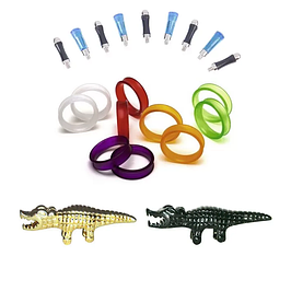 Кільця, упори під пальці та інші аксесуари для перукарських ножиць