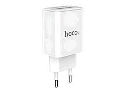 Мережевий зарядний пристрій Home Charger 2.1A 2U Hoco C62A White ТМ VERON