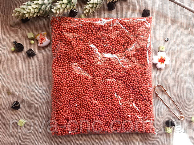 Пінопластовий наповнювач коричневий кульки 2-4 мм, фото 1