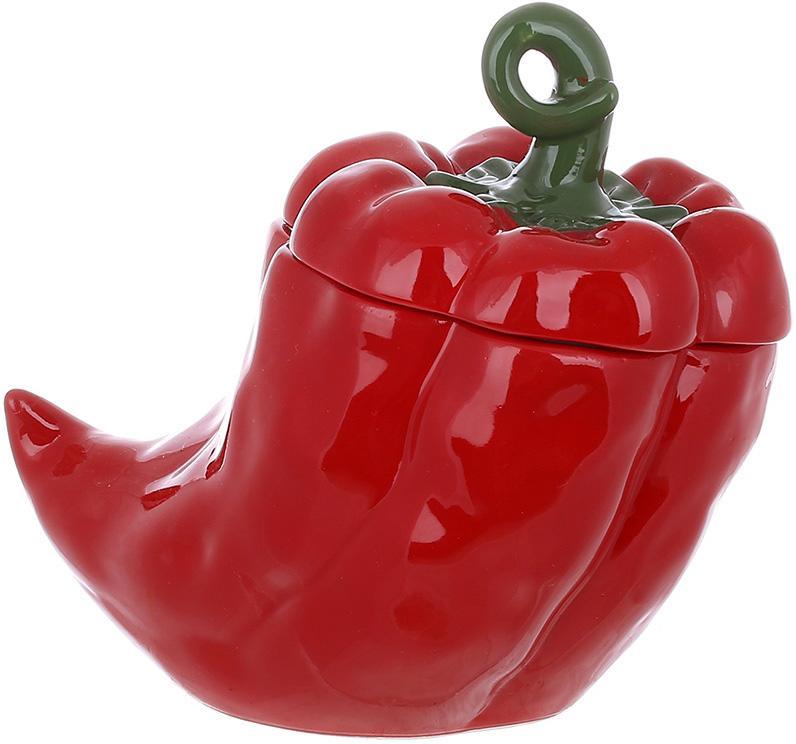Банка керамічна "Pepper" 1000 мл, для сипких продуктів, Червоний перець