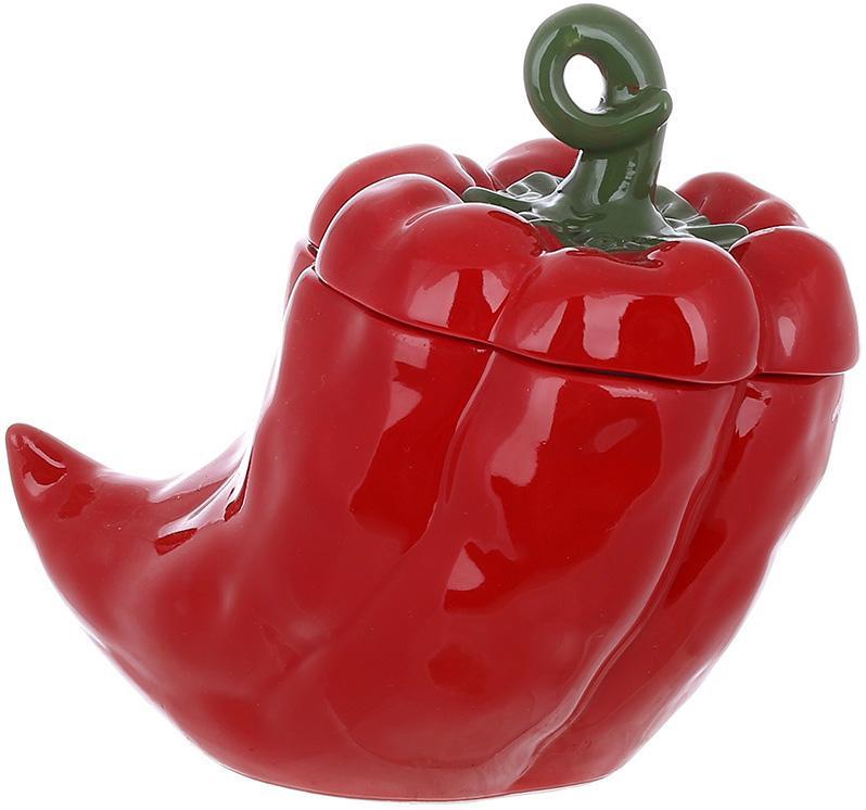 Банка керамічна "Pepper" 600 мл, для сипких продуктів, Червоний перець