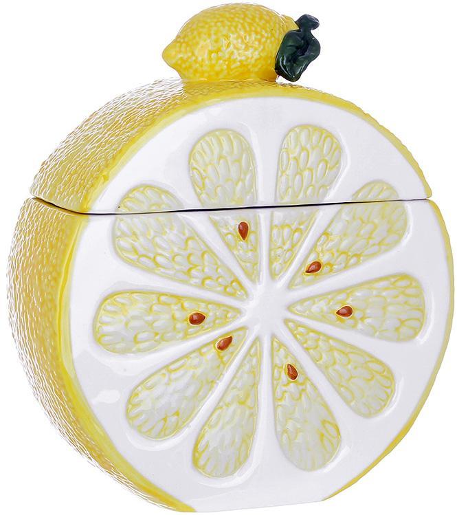 Банка керамічна "Lemon" 900 мл, для сипких продуктів, стиглий лимон