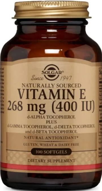 Натуральний Вітамін Е Solgar Vitamin E 400 100 IU гел капс