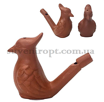 Гарний свисток Пташка з глини 10 шт.