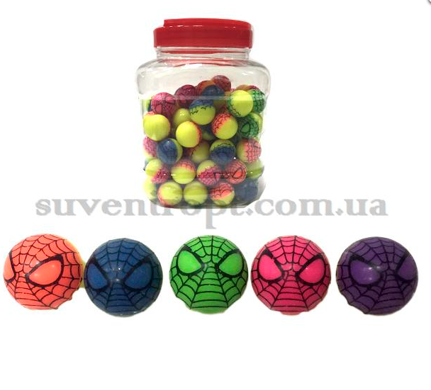 Кольоровий м'ячик-стрибунчик Футбол 100 шт., фото 1