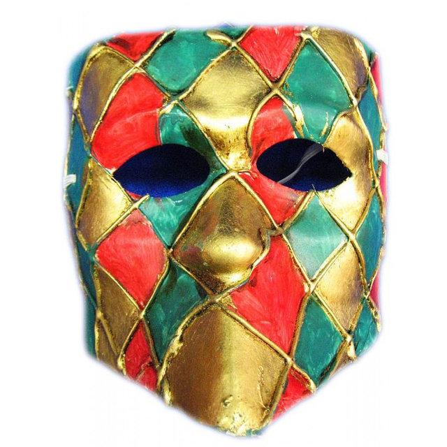 Венеціанська маска баута Арлекін, фото 1