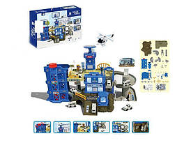 Дитяча парковка "Поліцейський відділок" (звук, підсвічування, 3 машинки, механічний підйомник) ZX 065 А