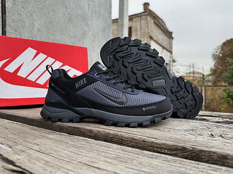 Чоловічі кросівки Nike Rivah Gore-Tex сірий з чорним, фото 1